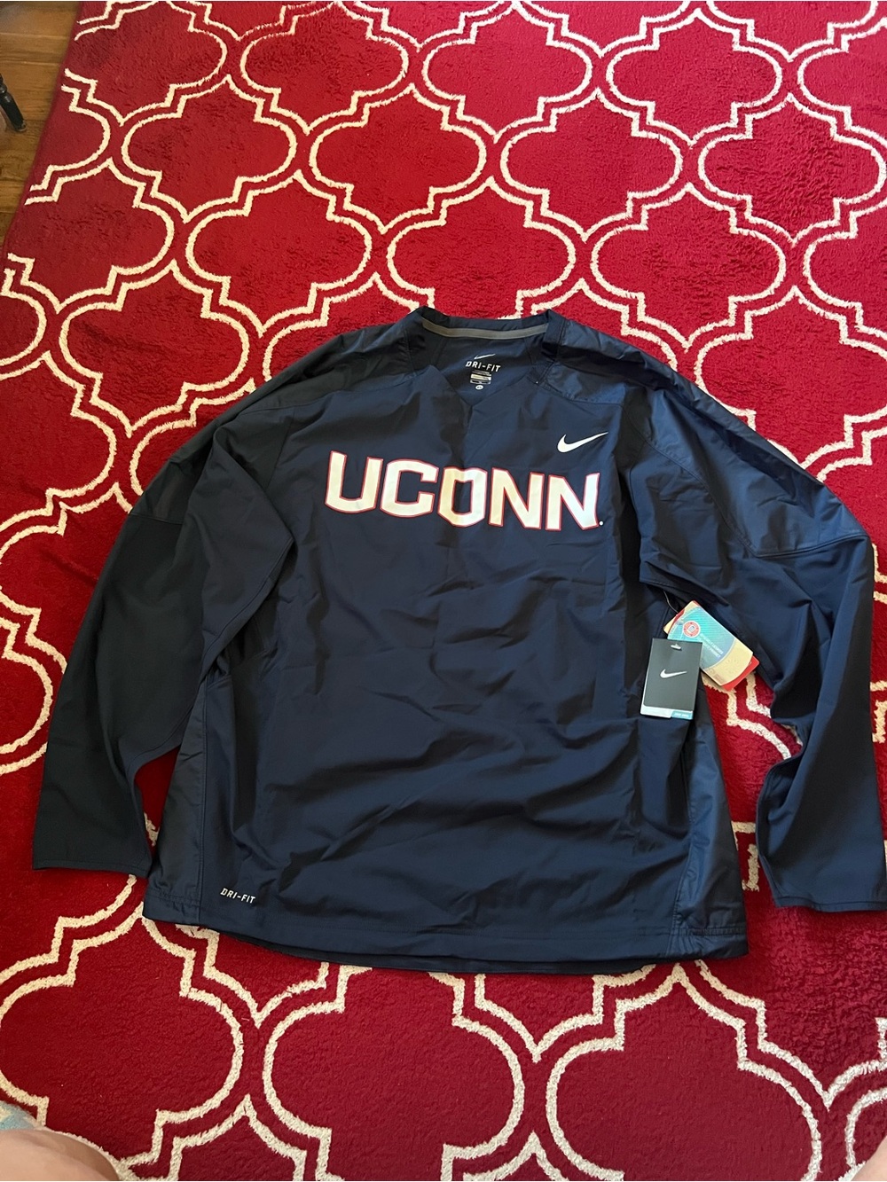 Nike Navy UCONN Lightweight Dri-FIT Pullover
